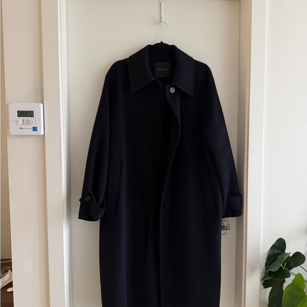 Massimo Dutti Classic Black Coat